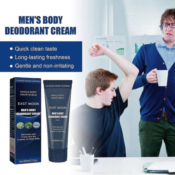 Deodorantkräm för män, mild deodorantkräm för kroppsvård för män