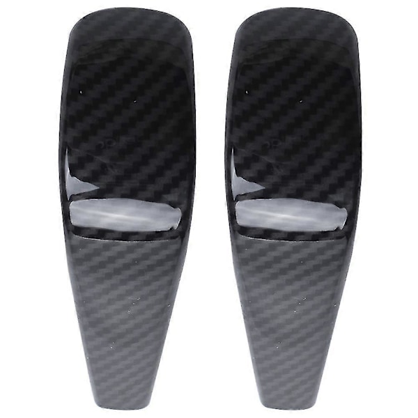 2x För E90 E92 E93 E87 3-serie 2005-2012 Kolfiberfärgad ABS Växelspaksknopp Huvudskydd Trim Ca