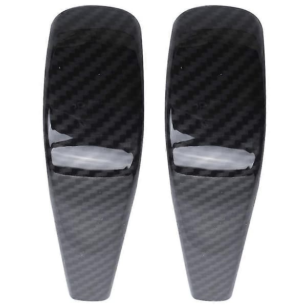2x Til E90 E92 E93 E87 3-serie 2005-2012 Kulfiberfarvet ABS Gearskifte Knaphætte Trim Ca
