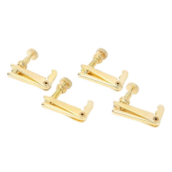 Finstämmare för Violin Set om 4 Gyllene Metallsträngjusterare för 4/4 och 3/4 Storlekar