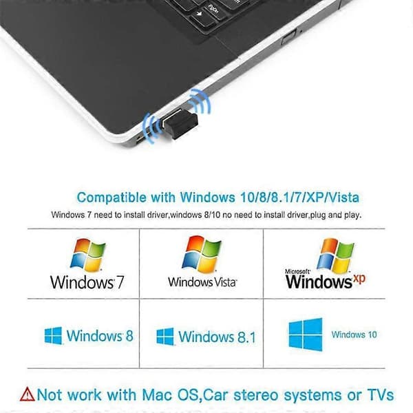 Bluetooth 4.0 USB 2.0 CSR 4.0 Dongel Adapter för PC LAPTOP WIN XP VISTA 7 8 10