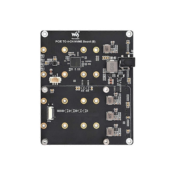 Waveshare PCle till 4-kanals M.2 Adapterkort för Raspberry Pi 5