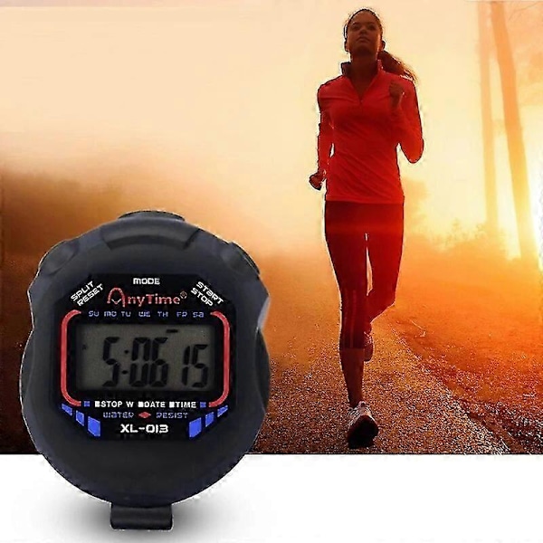 Timers Klassisk Digital Professionell Handhållen LCD Kronograf Sport Stoppur Timer Hushåll Bärbar Stoppklocka Med Snöre