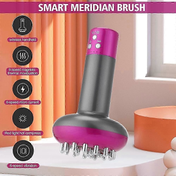 Elektrisk Skrapande Lymfdränage Koppnings Guasha Apparat Mikroström Terapi Massageapparat Slim Kropp Avslappning Stimulera Meridian Maskin