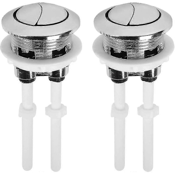 2-pak Universal Toilet Cisterne Trykknapper 38mm Dobbelt Skyl Pop Op Knap Standard Dobbelt Skyl Knap Superb