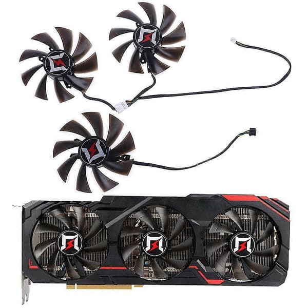 3 stk. 87 mm DC12V grafikkort køleventilator til Gainward GeForce RTX 2060 2080 Super videokort køleventilator