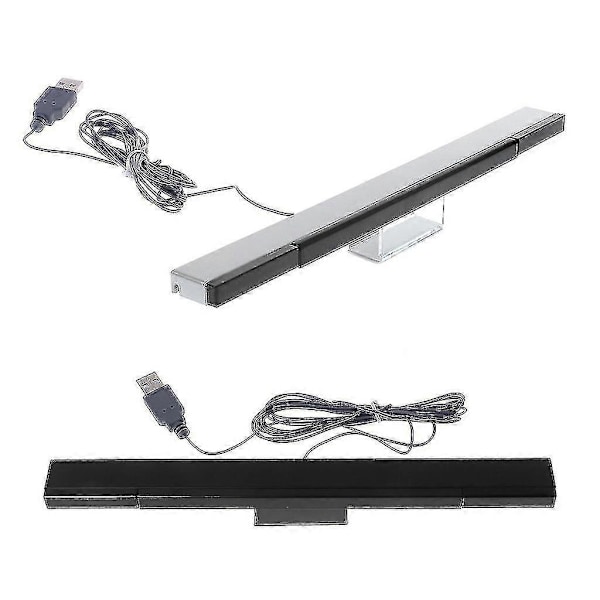 Sensor Bar Kablet Mottaker Ir Signal Ray Usb Plugg Erstatning For Wii Remote-svart
