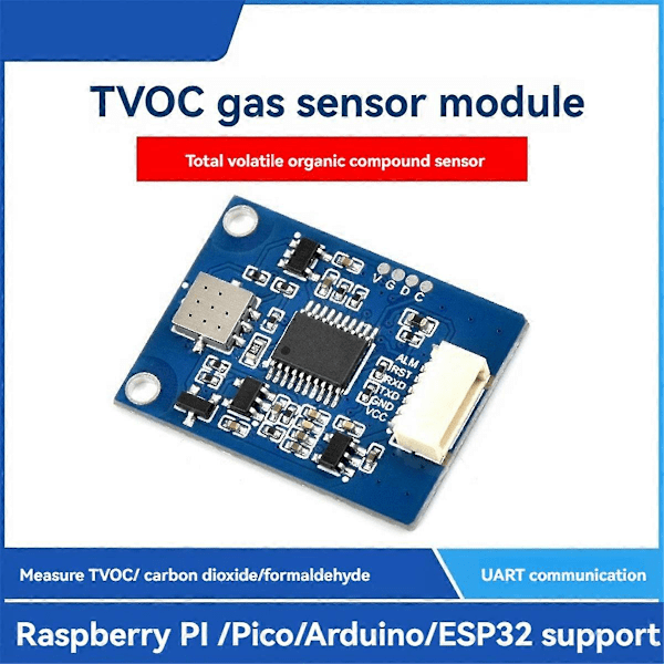 TVOC Gassensor Expansionskort Modul UART Kommunikation