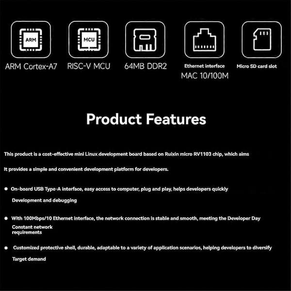 WebBee RV1103 Linux -kehityskortille