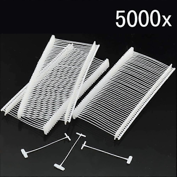 5000 x blanka kimble strips fästtrådar reservdelar prislappar fästnålar för märkningspistol, 50 mm längd