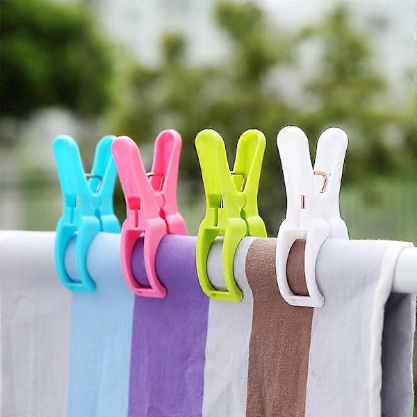 Set med 4 st Plastklädnypor (Slumpmässiga Färger)