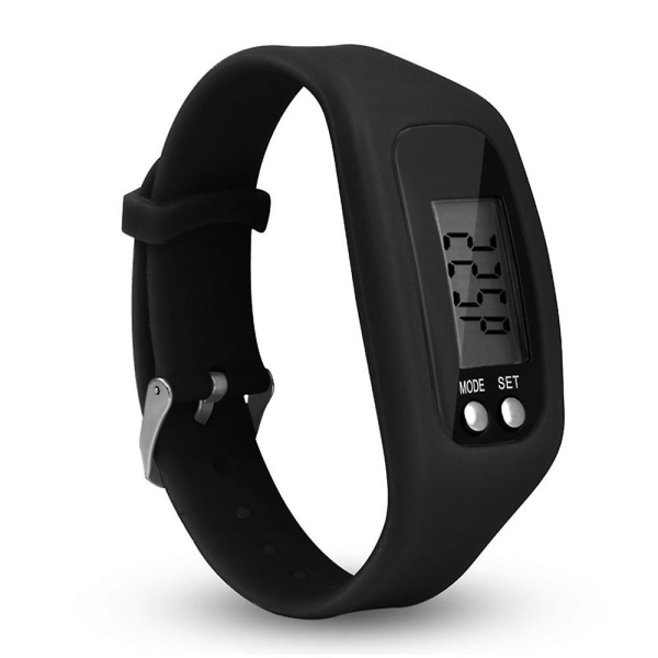 Voksen Børn Smart Skridttælling Aktivitetsmåler Fitness Sportsur Armbånd Skridttæller Gaver Black