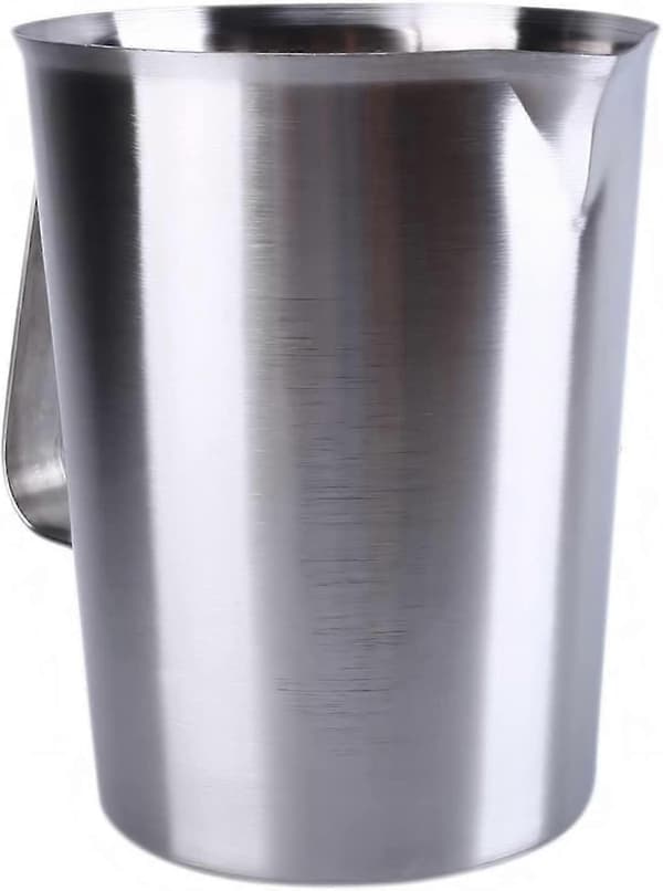 Målekop i rustfrit stål Køkkentilbehør Målekop til mælk kaffe (sølv 500ml) (d-f-4) 2000Ml