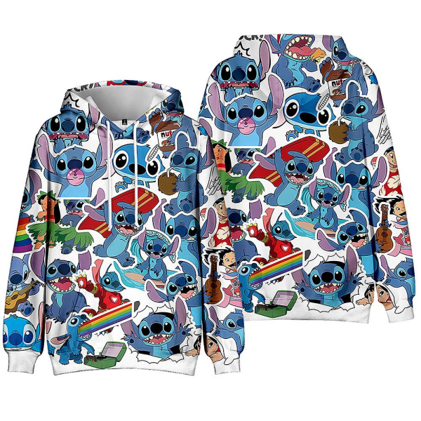 Lapset Pojat Tytöt Lilo & Stitch -huppari pitkähihainen huppari Topit Lahjat style 1 110