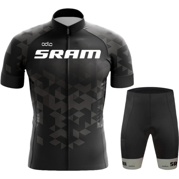 SRAM Cykelkläder Herr Sommar Herr Set 2023 Mtb Outfit Set Sportswear Shorts Uniform Jersey Byxor Man Kläder Skjorta Haklapp Orange S