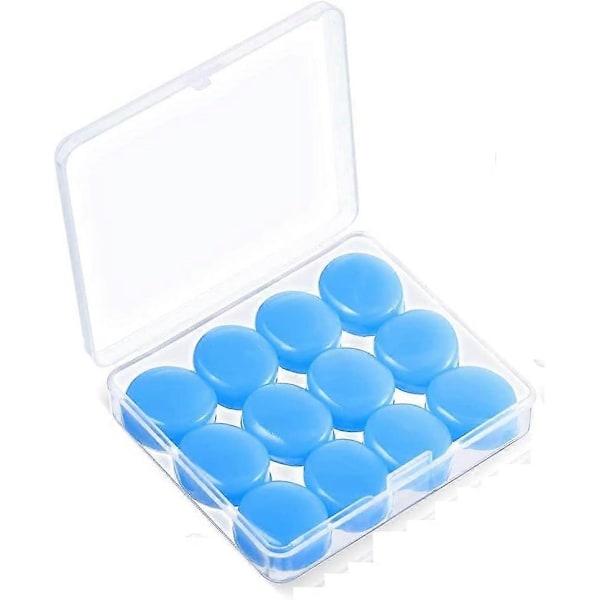 Generisk, 12-pack återanvändbara silikonöronproppar för snarkning, simning, resor, konserter, arbete, studier
