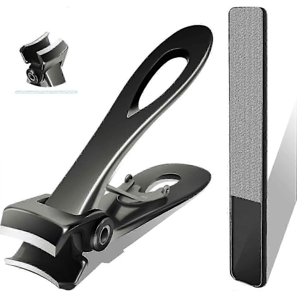 Tånagelklippare för tjocka tånaglar, långt handtag med bred käftöppning, nagelklippare för vuxna, män, seniorer (2-pack)