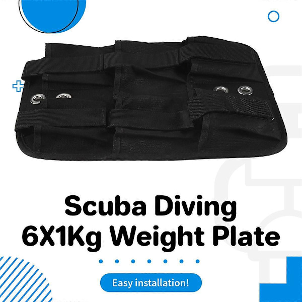 Sukelluspaino 6X1Kg painolevy tekniseen sukellukseen Bcd:lle
