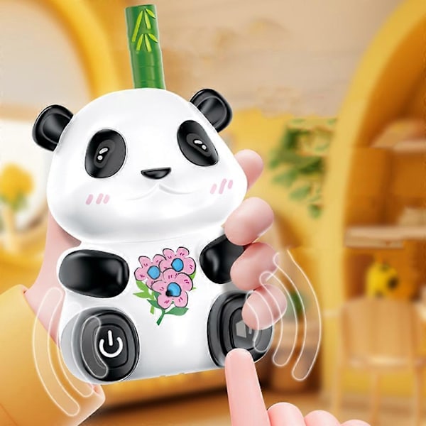 Elektrisk Walkie Talkie Legetøj til Småbørn Børn Tegneserie Panda Intercom Legetøj 2 STK