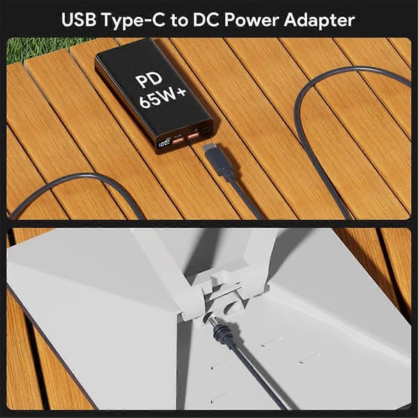 För Mini USB C till DC Strömkabel 3m Typ-C till DC Kabel Ersättning för Mini