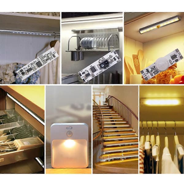 LED Bevægelsessensor 12V 60W LED Skabslys Touch Switch Håndbevægelsesdæmper