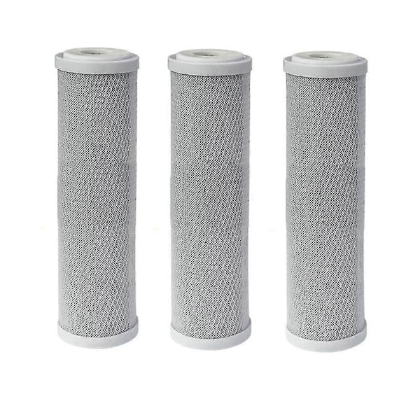3 st 10 tum CTO Aktiverat Kolvattenfilter, Vattenfilter, Filtrera Vatten Ta Bort Klor