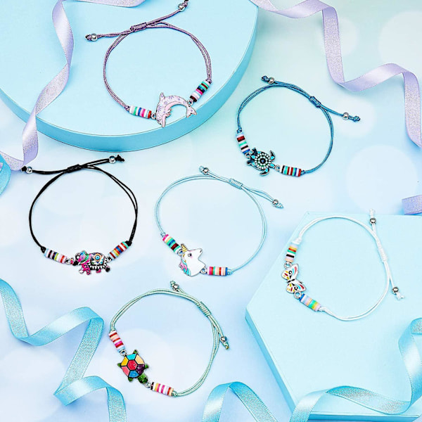 15 Stykker Pigearmbånd Dyr Enhjørning Venskab Kat Sommerfugl Armbånd Til Præmie Cosplay Fest (Klassisk Stil)
