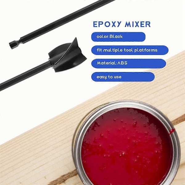 8 stk. Resin Mixer Epoxy til kraftfuld blanding Genanvendelig Multipurpose Epoxy til boremaskine til Epoxy og Maling