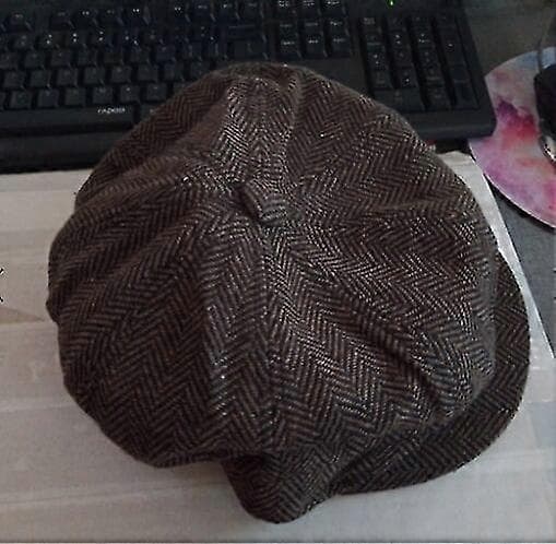 Newsboy Beret Baker Boy Herrhatt Mode Varm Elastisk Platt Keps Herr
