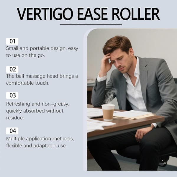 Vertigo Ease Roller 10ml Urteessens Roll-On for Svimmelhetslindring Bærbar Eterisk Olje