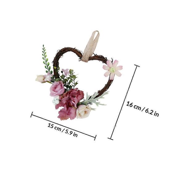 Form guirlande blomsterkrans til dekoration 2 stk. lyserød