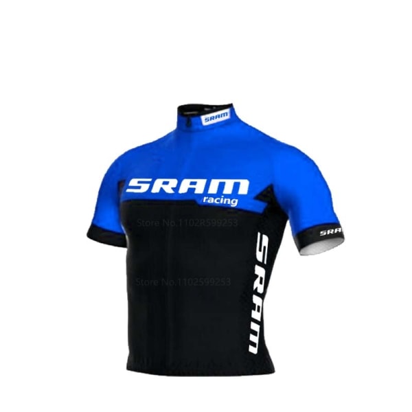 SRAM Racing Cykeltröja Set 2023 Man Sommar MTB Race Cykelkläder Kortärmad Ropa Ciclismo Outdoor Riding Bike Uniform Gray 3XL