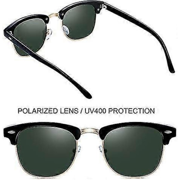 Nye ModellerLINJOU Halvrammeløse Polariserte Solbriller UV400 Beskyttelse Retro Solbriller Unisex