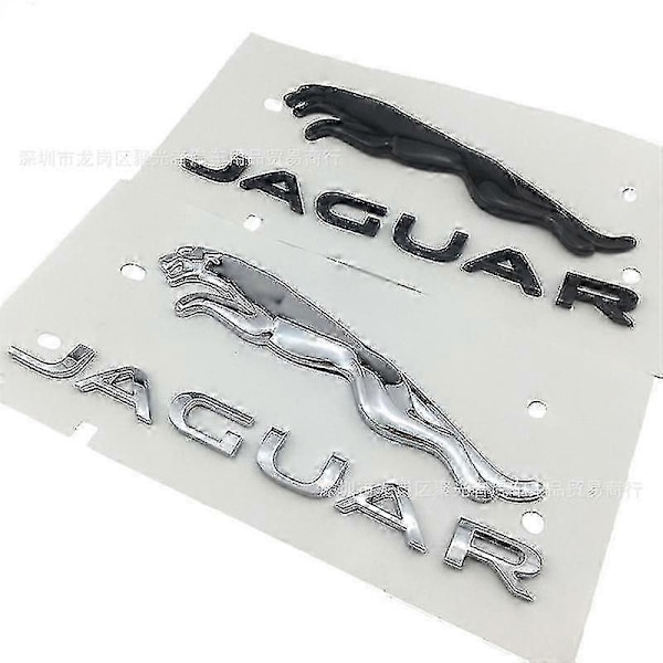 Passar Jaguar Xf Xe Fpace Bakre Bagagelucka Logotyp Jaguar Engelsk Font F-pace Modifierad Fordonslogotyp