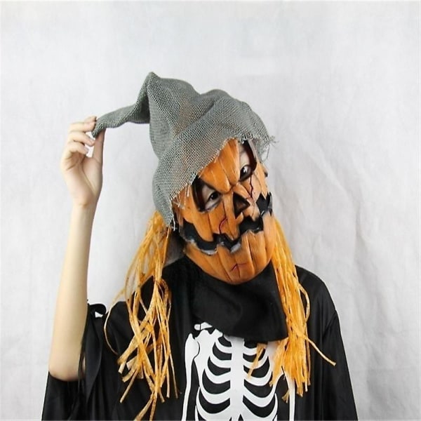 Halloween masker gresskar hode maske kostyme fest cosplay rekvisitter  Lateks hodeplagg dekorasjon tilbehør 5623 | Fyndiq