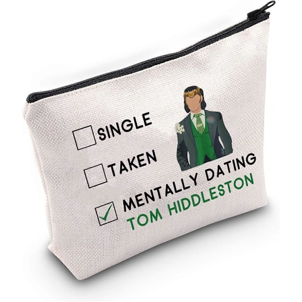 Dating Tom H Makeup Taske Tom H Fan Gave Kosmetiktaske med Lynlås (Dating Tom H Hvid Taske)