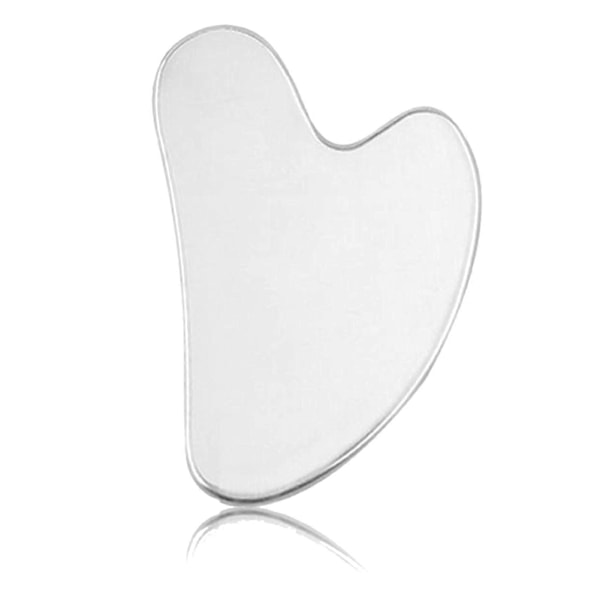 Gua Sha-bräda för kropp och ansikte, hjärtformad skrapningsplatta i rostfritt stål, massageverktyg