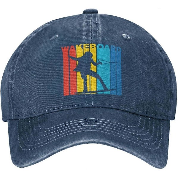 Silhouette Wakeboard Unisex Cowboyhatt Baseballkepsar Justerbara Sport Golf Denim Casquette Keps Stil 1606