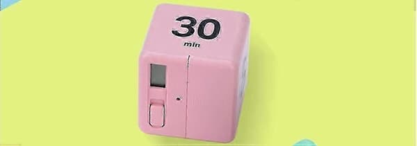 1 st Kökstimer Elektronisk Kubisk Timer Nedräkning Kök Kub Stilren (rosa)