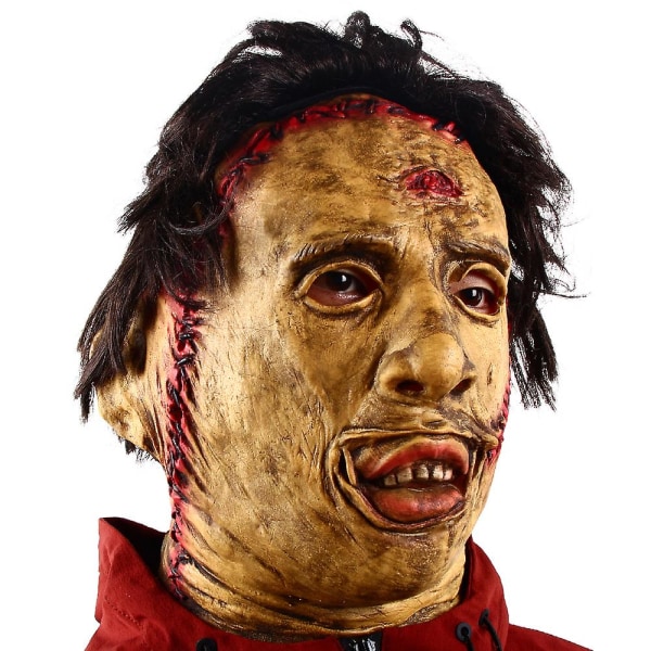 Texas Chainsaw Massacre Lädermasker Halloween Skräck Fancy Dress Party Cosplay Latex Masker