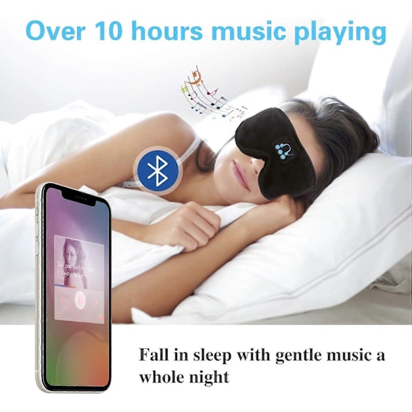 Bluetooth-unimaski 3D-unimaski kuulokkeet musiikkikuulokkeet uni-kuulokkeet sisäänrakennetuilla HD-kaiuttimilla täydellinen