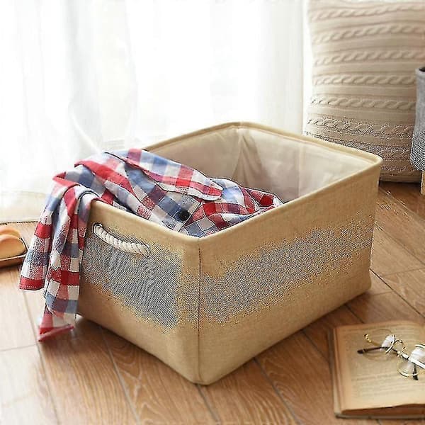 Sammenleggbar oppbevaringsboks (beige)_s