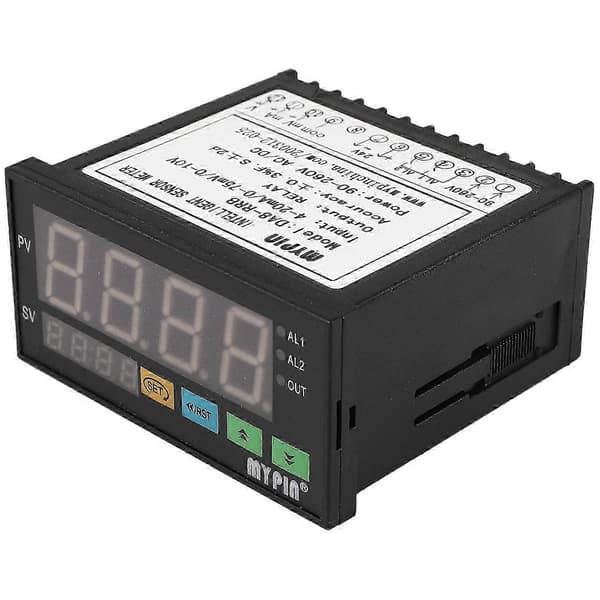 Digital Sensormätare Multifunktionell Intelligent LED-display 0-75Mv/4-20Ma/0-10V 2 Relä Alarm Ut