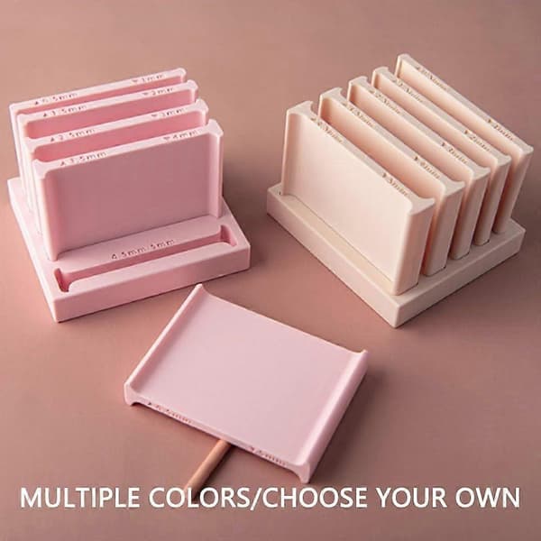 Polymer Clay Tykkelse String Roller Tool (0.5-5mm), Ler Rullestrimmel Form Maker med Opbevaringsbase, Keramik Undervisning Rullende Mudderpind, til DIY, Ar Pink