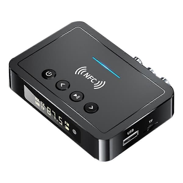 Bluetooth Mottaker Sender 5.0 FM Håndsfritt Anrop Lyd Stereo AUX 3.5mm Jack RCA Optisk Trådløs Bluetooth Adapter