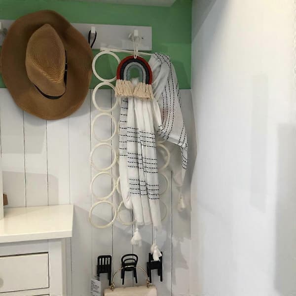 Boho Dekor Makrame Regnbue Veggdekorasjon for Babyjenter Barnerom Gave
