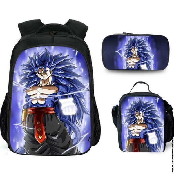 3st 16 tums Dragon Ball Goku skolväska Barn skolväska Purple 16inch double-deck