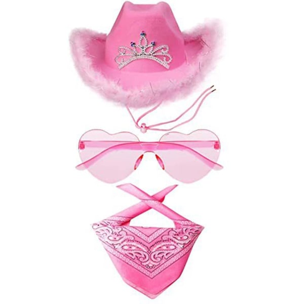 Cowboy Hattar Western Cowgirl Hat Cow Print Unisex Bandana Solglasögon För Män Kvinnor