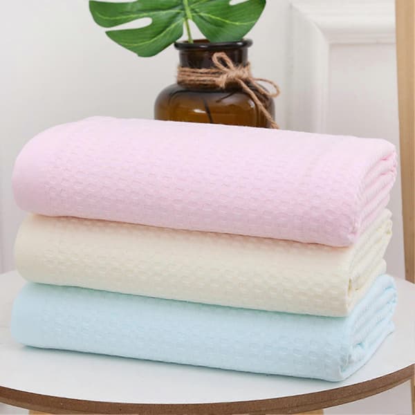 Jacquard Badhandduk - Ren Bomull & Över 50% Absorptionsförmåga - för Hemmaspa Blue