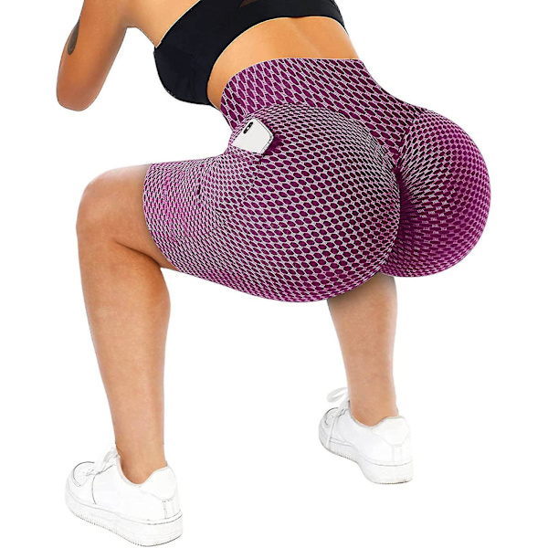Tflycq Träningsleggings för kvinnor Fitness Sport Löpfickor Leggings Yogabyxor Pink S